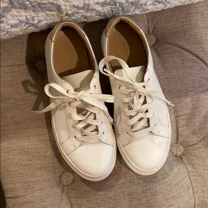 Banana republic white leather sneakers sz 5!